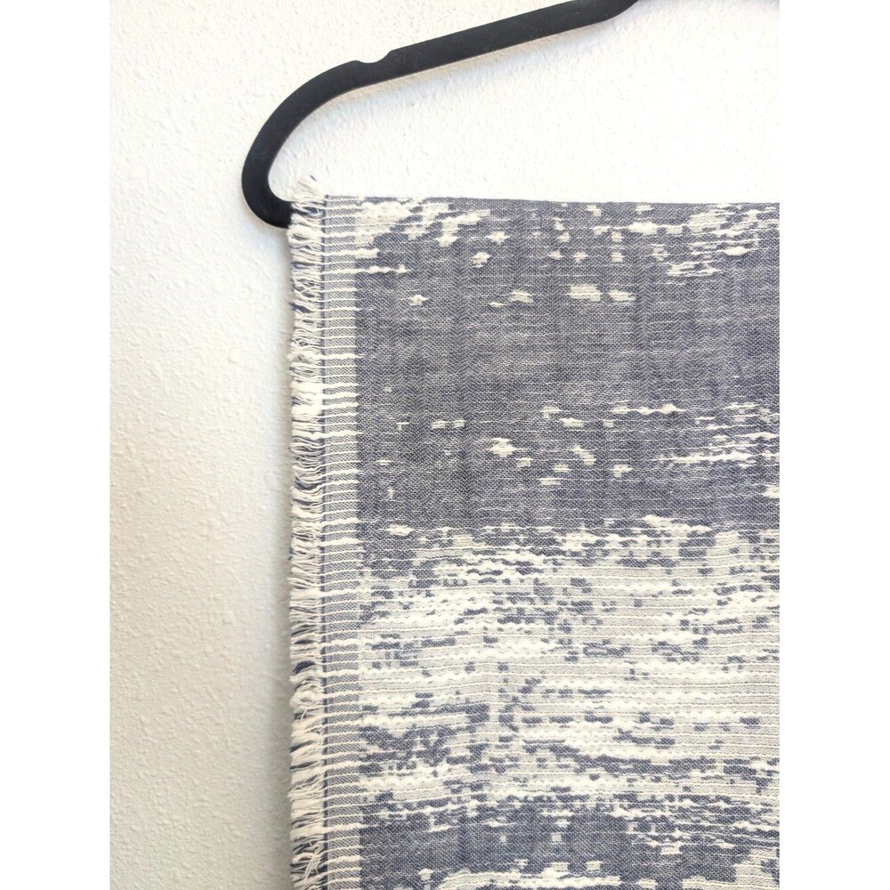 Stella & Dot Day Dream Scarf Blue White Fringe - Picture 3 of 4